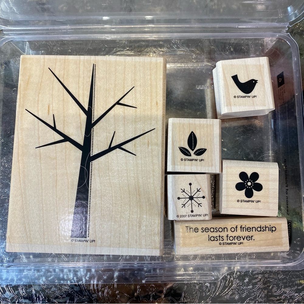 Stampin' Up - Season of Friendship - Retired - Tree, branch, bird, leaves